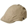 thumbnail image 1 of lnmuld Solid Cotton Flat Cap Adjustable Ivy Newsboy Driving Cap for Men Size:One Size, 1 of 2