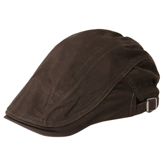 lnmuld Solid Cotton Flat Cap Adjustable Ivy Newsboy Driving Cap for Men Size:One Size