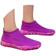 thumbnail image 1 of lnmuld Solid Mens Womens Knit Sock Five Toe Slip on Non Slip Water Shoes for Beach Swimming Outdoor Activities Purple,8.5, 1 of 9