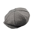 thumbnail image 1 of lnmuld Solid Wool Newsboy Cap Panel Baker Boy Hat for Men Size:2XL, 1 of 6