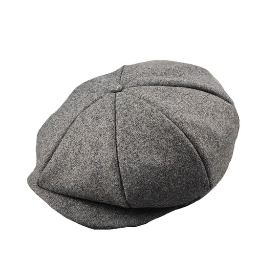 lnmuld Solid Wool Newsboy Cap Panel Baker Boy Hat for Men Size:2XL