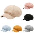 thumbnail image 1 of lnmuld Solid Wool Newsboy Cap Panel Baker Boy Hat for Women Size:One Size, 1 of 4