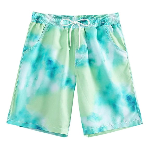 lnmuld Summertime Boys Swim Trunks with Compression Liner Bathing Suit for Youth Size:4-5 Years