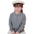 thumbnail image 1 of lnmuld Sweaters for Girls Sweaters Soft Knit Cardigan with Design Comfortable Everyday Wear Stylish Round Neck Open Front Top Size:4-5 Years, 1 of 5