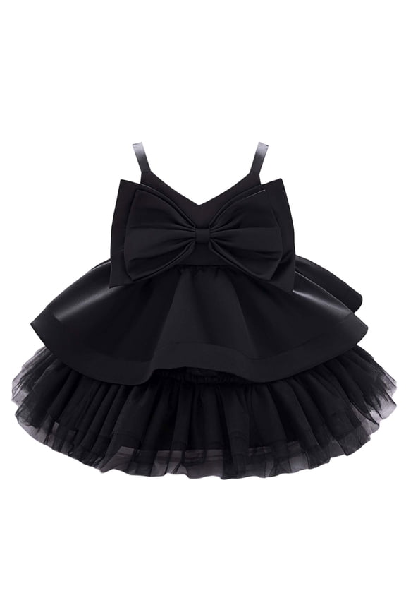 Toddler Girls First Birthday Party Dress with Bow Detail Wear Size:12-18 Months