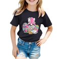 thumbnail image 1 of lnmuld Toddler Kids Easter Egg Bunny Graphic Short Sleeve Crew Neck T-Shirt Size:3-4 Years, 1 of 2
