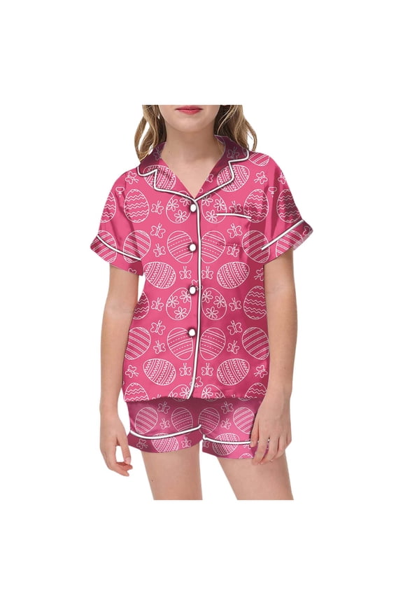 Two-Piece Easter Girls DIY Craft and Play Outfit Set for and Daily Wear Size:4-5 Years