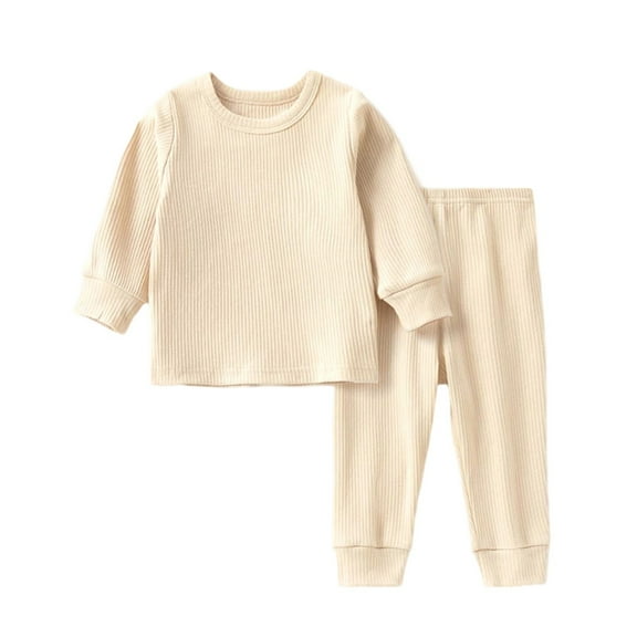 lnmuld Two Piece Outfits Boys Outfit Set Soft Comfort Wear for Everyday Play and Relaxation At Home Toddler Solid Color Size:3-4 Years