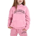 thumbnail image 1 of lnmuld Two Piece Outfits Stylish Girls Winter Outfits Set Printed Hooded Sweatshirt Ensemble for Casual Wear with Easy Care Instructions and Comfortable Design Solid Color Size:6-7 Years, 1 of 4