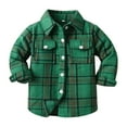 thumbnail image 1 of lnmuld Unisex Toddler Plaid Button Down Shirt | Long Sleeve Lapel Collar Top for Boys & Girls | Stylish Comfortable School & Party Wear Size:6-12 Months, 1 of 6