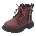 thumbnail image 1 of lnmuld Winter Boots for Girls Stylish Girls Breathable Mesh Lace Up Ankle Boots Lightweight Comfortable Everyday Casual Footwear Durable Sole Design, 1 of 4