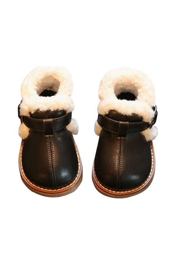 Winter Boots for Girls Warm Winter Boots for Girls Soft Sole First Walking Footwear Comfortable Non- Design Ideal for Babies 12 to 24 Months