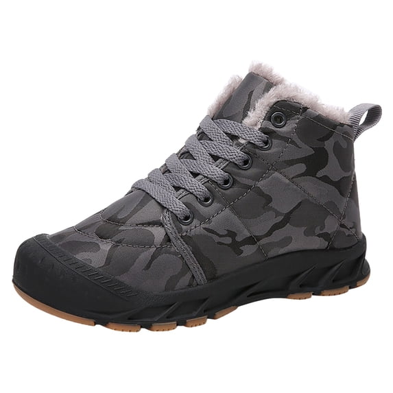 lnmuld Winter Boots for Girls High Top Outdoor Boots for Boys Warm Durable Kids Sports Shoes with Fashionable Design