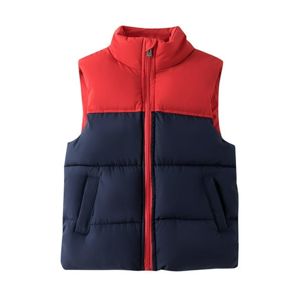 lnmuld Winter Jacket Kids Boys Girls Winter Warm Lined Sleeveless Vest Padded Jacket Outerwear for Children Size:4-5 Years