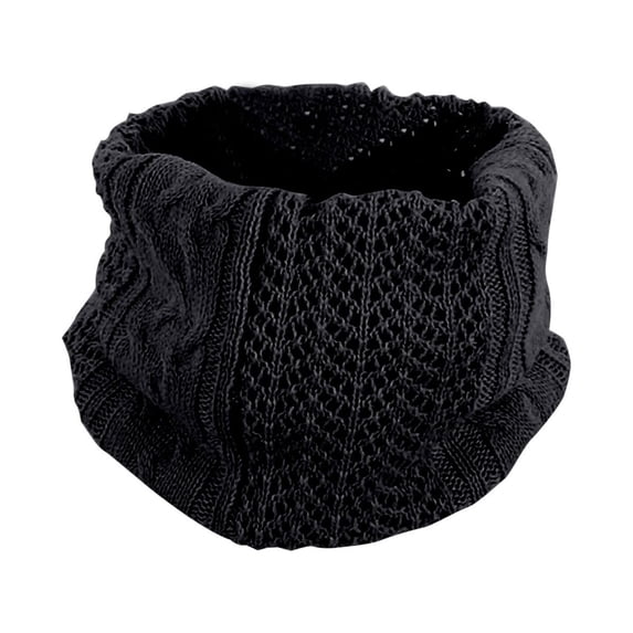 lnmuld Winter Wool Neck Warmer Scarf Double Layer Knit Design for Men and Women Cold Weather Size:One Size