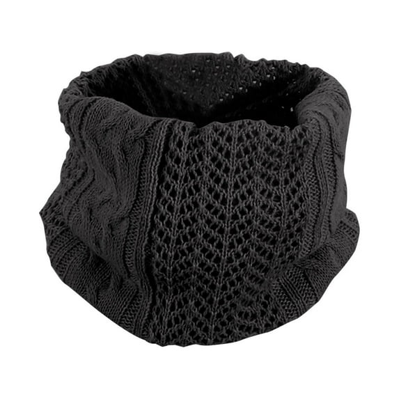 lnmuld Winter Wool Neck Warmer Scarf Double Layer Knit Design for Men and Women Cold Weather Size:One Size