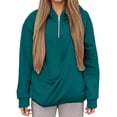 thumbnail image 1 of lnmuld Women's Cat Dog Pouch Hoodie Oversized Quarter Zip Pet Carrier Pullover Sweatshirt with Kangaroo Pocket Hooded Long Sleeve Size:M, 1 of 5