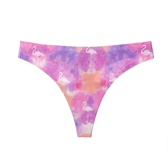 lnmuld Women's Solid Color Leak Proof Underwear Four Layer Breathable Thong for Yoga Exercise Size：M