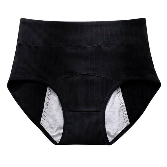 lnmuld Women's Solid Color Leakproof Menstrual Underwear Bi-Style Shorts for Comfortable Size：2XL