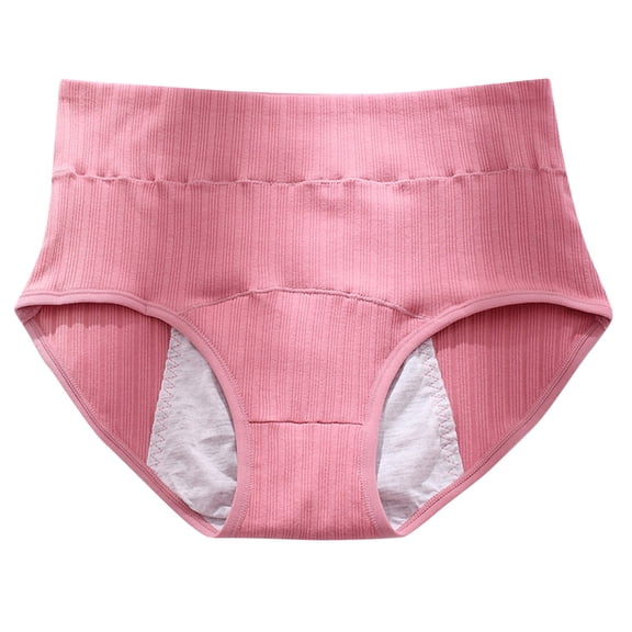 lnmuld Women's Solid Color Leakproof Menstrual Underwear Bi-Style Shorts for Comfortable Size：L