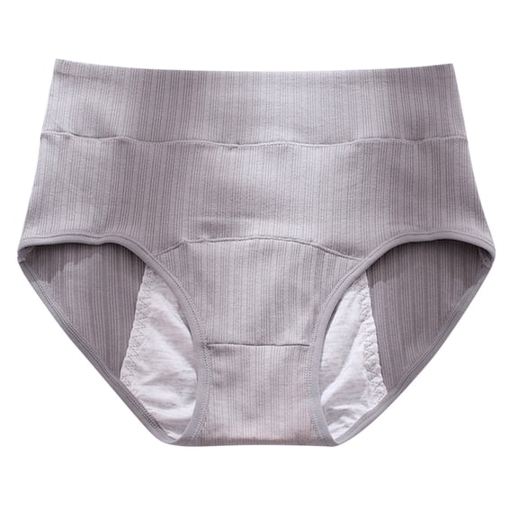 lnmuld Women's Solid Color Leakproof Menstrual Underwear Bi-Style Shorts for Comfortable Size：L
