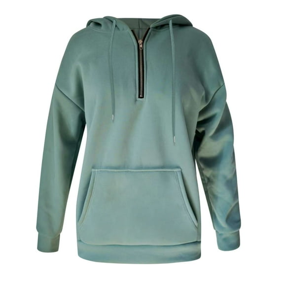 lnmuld Womens Zip Up Hoodies Women's Casual Long Sleeve Zip Hoodie with Pockets Size:S