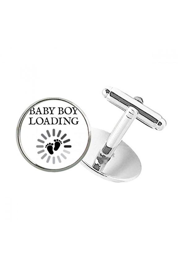 loading infant boys round button cuff clip stud cufflinks