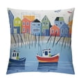 thumbnail image 1 of lobster Cove House Printed Poly Fill Throw Pillow,  Square, Home Decoration, 1 of 5