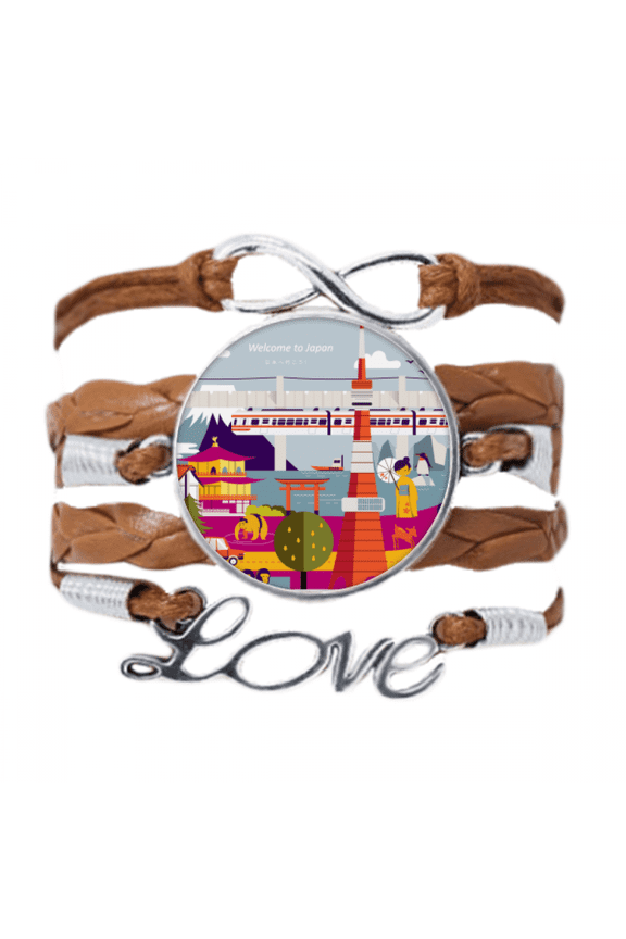 local japanese famous sightseeing bracelet love chain ornament wristband