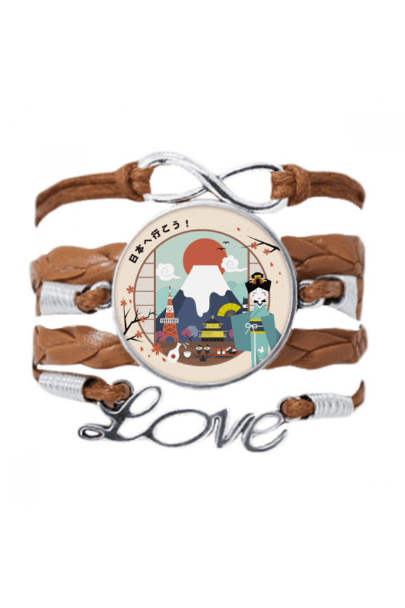 local japanese travelling volcano bracelet love chain ornament wristband