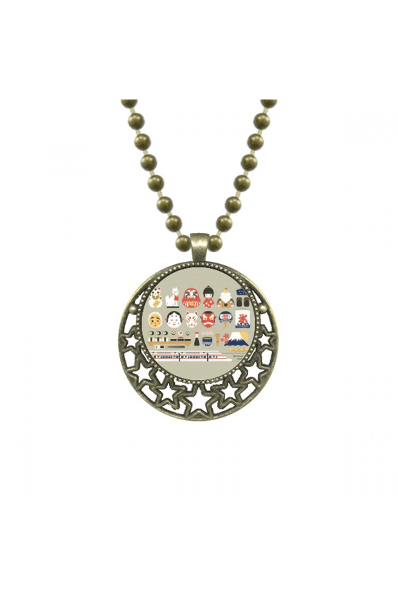 local japanese well known stuff pendant star necklmoon chain jewelry