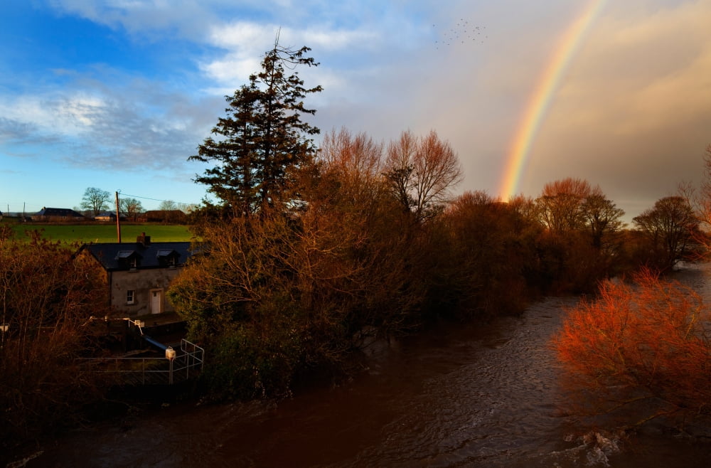 The locks at Rathvinden that enables the River Barrow to be navigable Near Leighlinsbridge County Carlow Ireland Canvas Art - Panoramic Images (27 x 9)