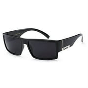 locs mens flat top gangster sunglasses black silver frame 91026 black