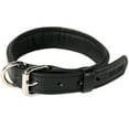 thumbnail image 1 of logical leather padded dog collar - best full grain heavy duty genuine leather collar - black - medium, 1 of 3