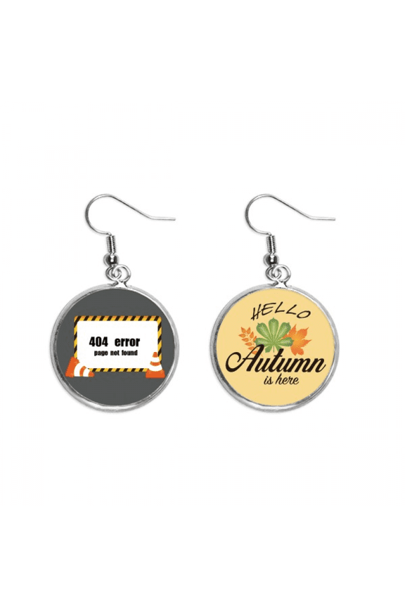 logo 404 error page not found earring dangle autumn earring jewelry