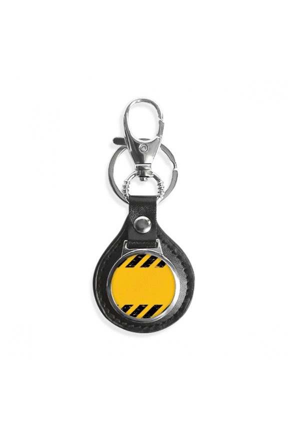 logo black and yellow strips car leading line key link chain keyholder finder hook metal