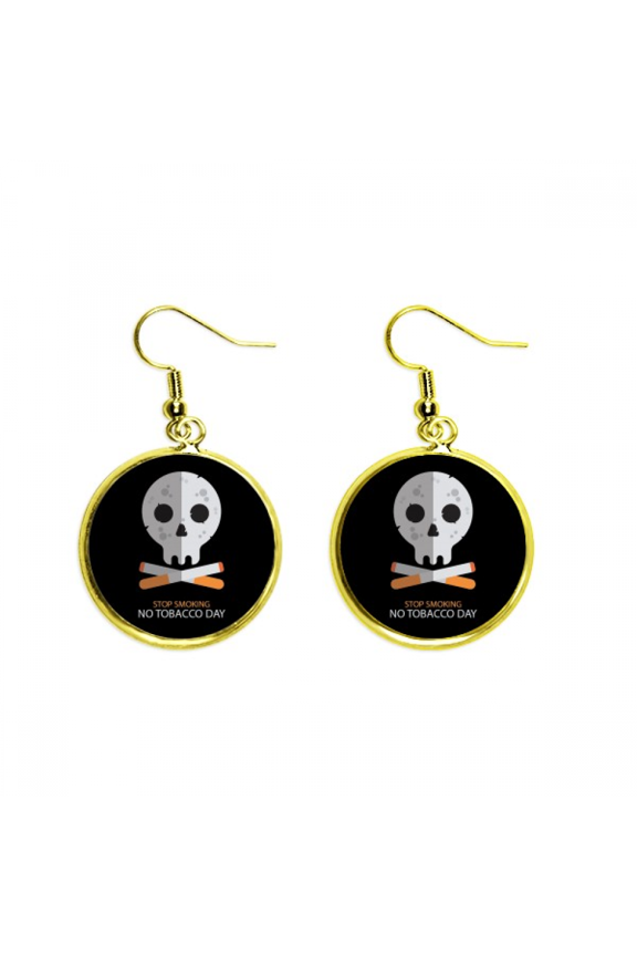 logo cartoon l stop smoking earring dangle en drop earring jewelry woman