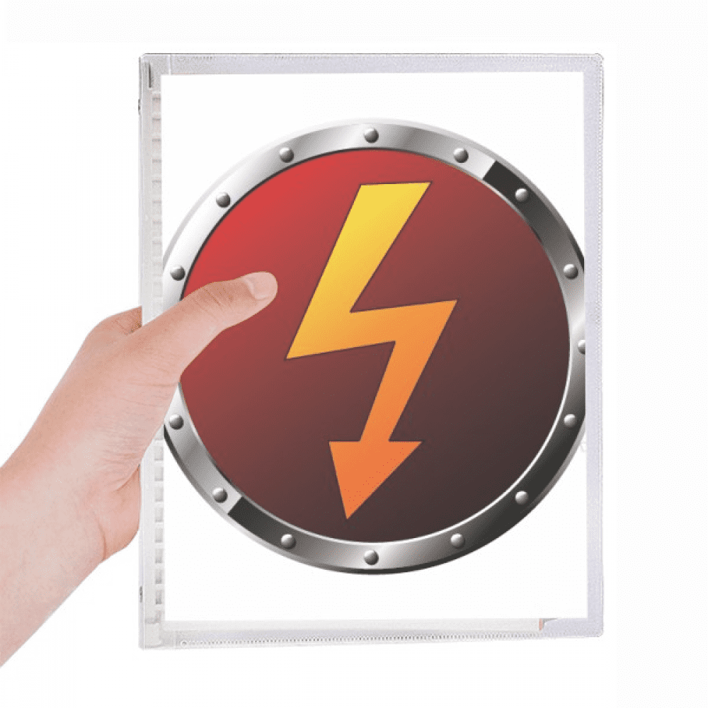 logo electricity dangerous notebook loose diary refillable journal statiry