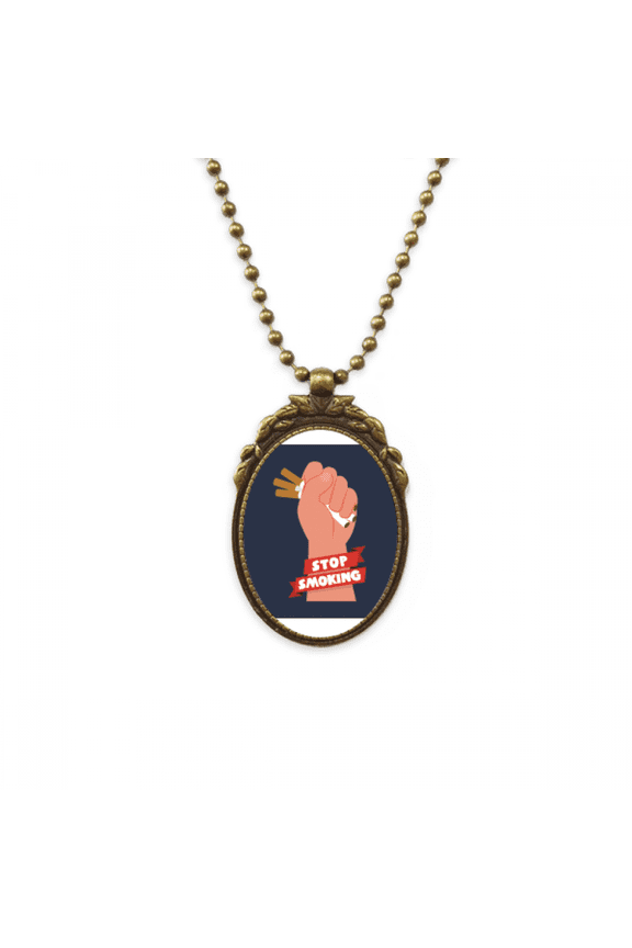 logo hand grasp cigarettes antique necklace vintage bead pendant keychain