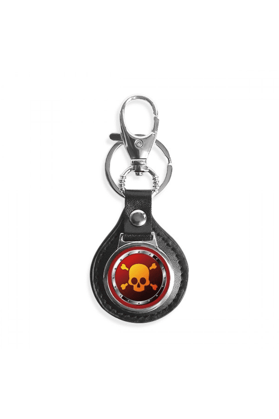 logo lethal substance art deco fashion key link chain keyholder finder hook metal