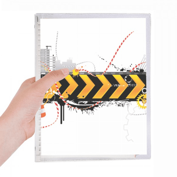 logo long black and yellow strips notebook loose diary refillable journal statiry