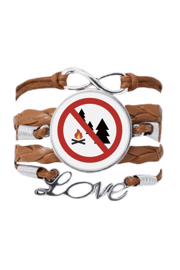 logo no burning fires art deco fashion bracelet chain ornament wristband