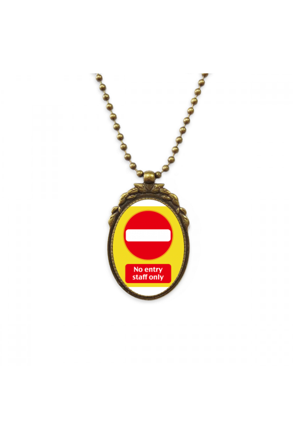 logo no entry stuff only art deco fashion antique necklace vintage bead pendant keychain