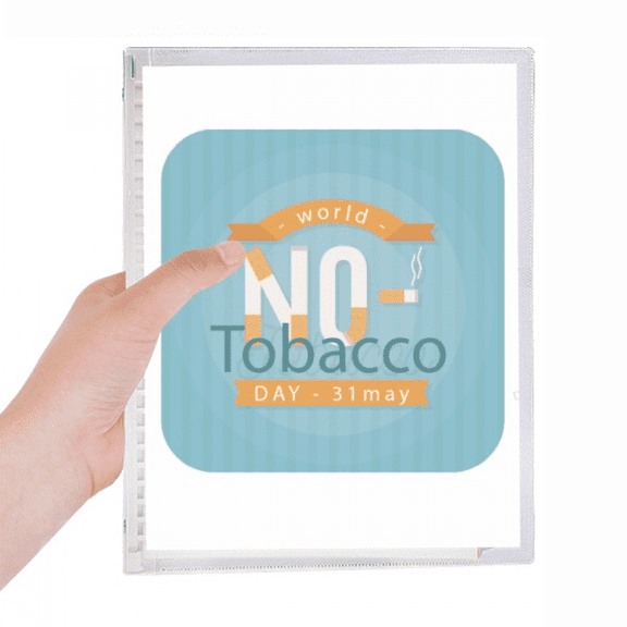 logo no tobacco day notebook loose diary refillable journal statiry