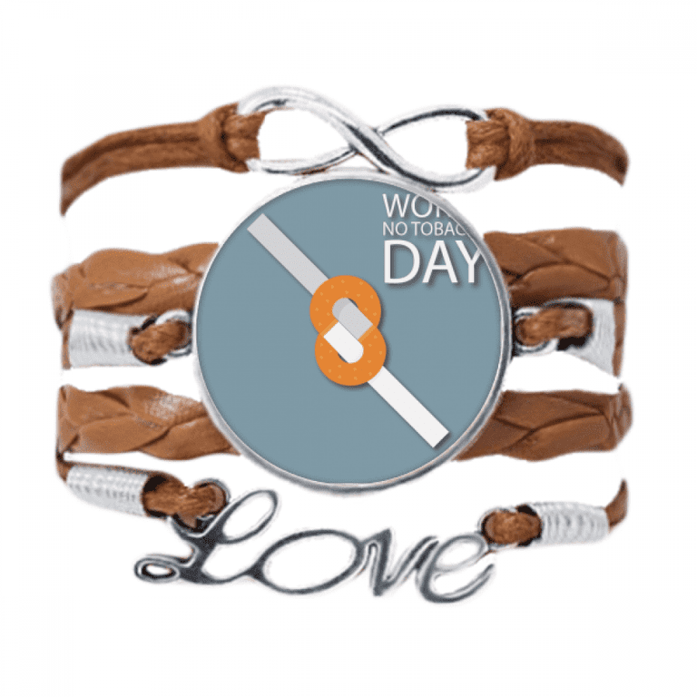 logo quit smoking is difficult bracelet chain ornament wristband