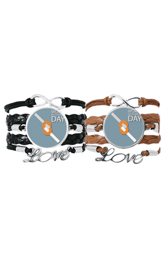 logo quit smoking is difficult bracelet hand strap leather wristband double set
