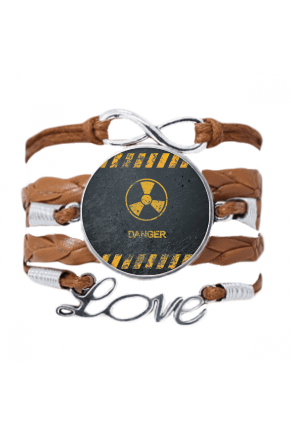 logo radioactive substances warning bracelet chain ornament wristband
