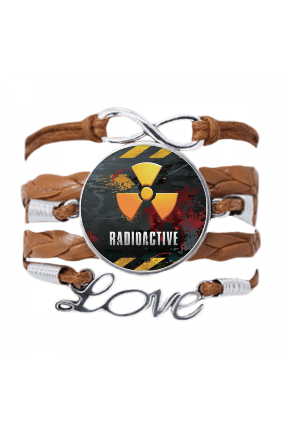 logo radioactive substances warning bracelet chain ornament wristband