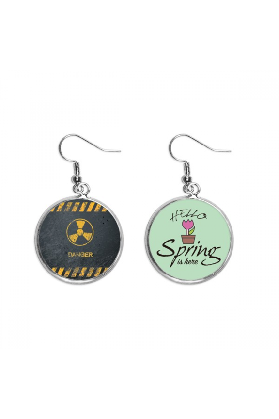 logo radioactive substances warning decoration dangle season sp earring jewelry