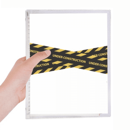 logo site construction warning notebook loose diary refillable journal statiry